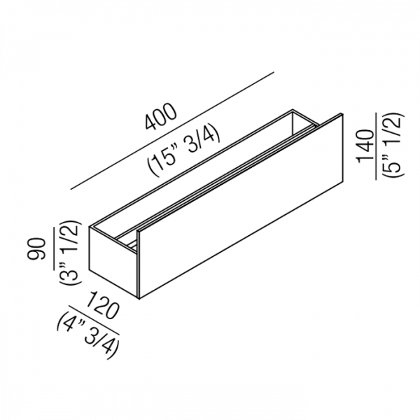 Agape Sen Полотенцедержатель, 40см, подвесной, цвет: черный