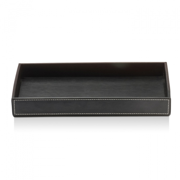 Decor Walther Brownie Tab L Лоток универсальный 28x16см, настольный, цвет: черная кожа