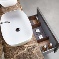 Antonio Lupi Bespoke Комплект мебели с 2 раковинами и зеркалами с подсветкой, цвет: titanio