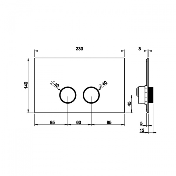 Gessi Ingranaggio Клавиши смыва VIEGA PREVISTA., цвет: хром