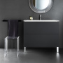 Laufen Kartell Тумба с керамической раковиной 80х50х72.5см, с 2 выдвиж. ящиками с 1 отв. под смеситель, цвет: мокрый асфальт