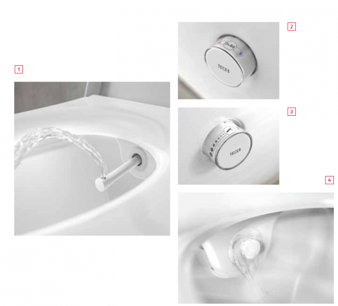 TECEone Унитаз-биде подвесной 54х35.8х35см, цвет: белый