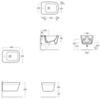SIMAS Evolution Биде подвесное 52х37см с 1 отв. под смеситель, цвет: белый