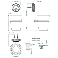 THG Hirondelles Стакан подвесной, цвет: хром