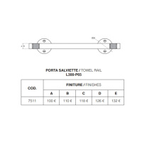 Bertocci Officina 01 Полотенцедержатель 30 см, цвет: черный матовый