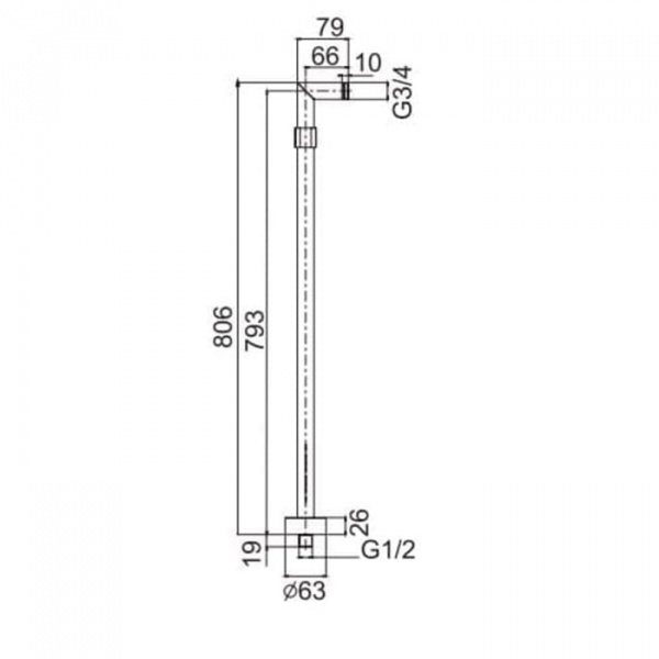 Carlo Frattini Wellness Комплект труб для монтажа смесителя, цвет: хром