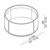 Agape In-Out Ванна отдельностоящая d129.4x59 см, круглая, мрамор Carrara