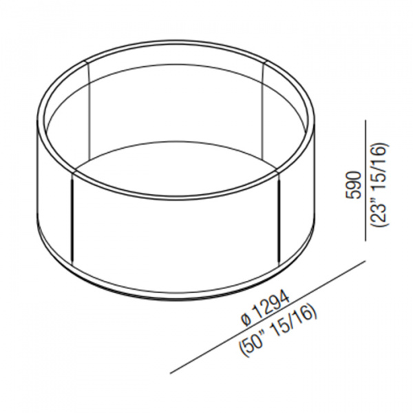 Agape In-Out Ванна отдельностоящая d129.4x59 см, круглая, мрамор Carrara