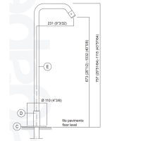 Agape Memory Напольный смеситель для ванны, без регулятора температуры, высота: 75,7см, цвет: хром