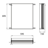 EMCO Evo Монтажная рама для встраиваемого зеркального шкафа 60, B59.5xH69.5см