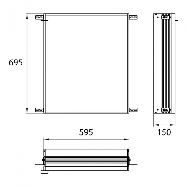 EMCO Evo Монтажная рама для встраиваемого зеркального шкафа 60, B59.5xH69.5см