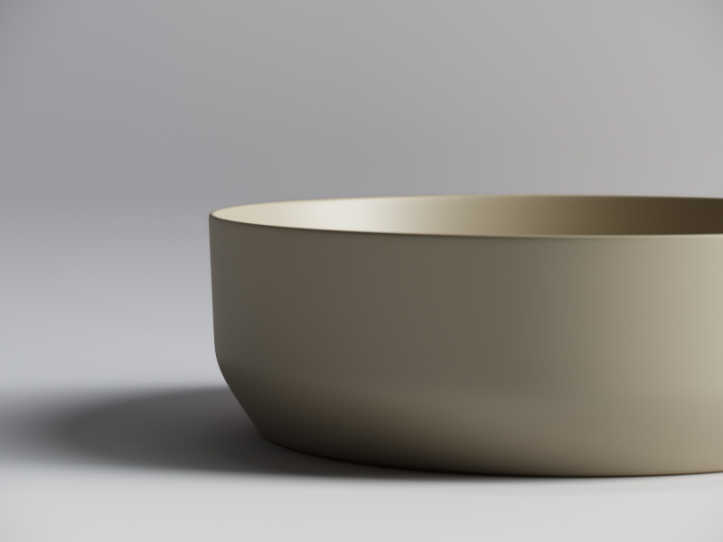 Умывальник чаша накладная круглая (цвет Капучино Матовый) Element 390*390*120мм Ceramica Nova капучино матовый CN6022MC