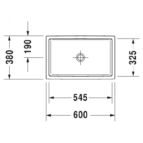 Duravit Vero Air Раковина 60 см, без отв.,без перелива, цвет: белый