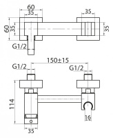 Смеситель для душа Cezares CZR-DA4-01