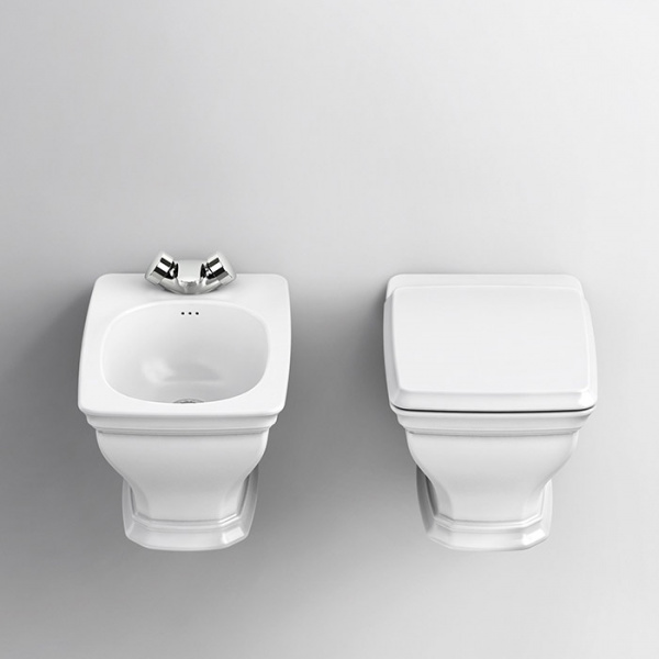 Artceram CIVITAS  Биде подвесное 36х54 см, с крепеж. с 1 отв под смес, цвет: белый