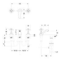 Devon&Devon Coventry Смеситель для биде, цвет: никель сатинированный