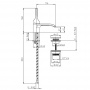 Bossini Apice Смеситель для раковины на 1 отверстие, однорычажный, с донным клапаном, цвет: хром