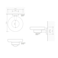 Decor Walther Basic WSS Мыльница подвесная, цвет: хром
