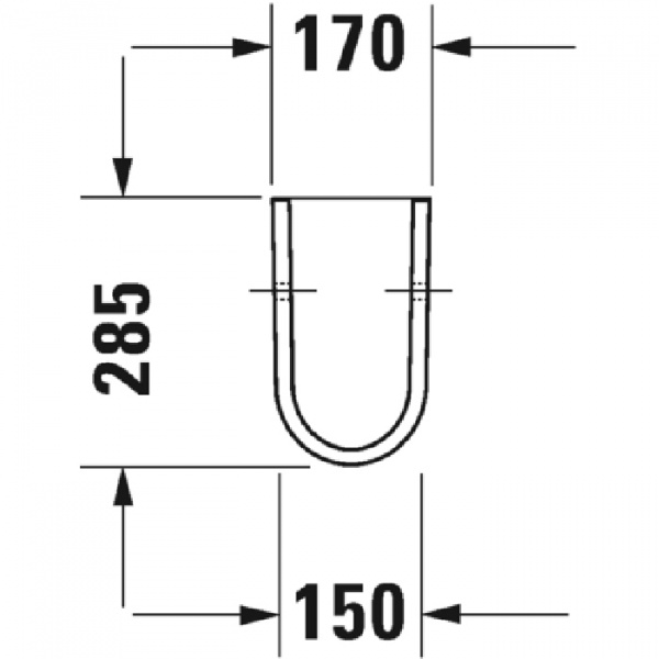 Duravit Starck 3 Полупьедестал для раковин (030065,030060,030055,030410,030480,030470,033213) 17х28,5 см, цвет: белый