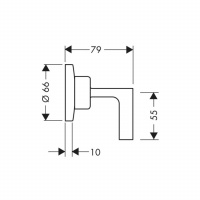 Axor Citterio, Запорный вентиль,с рычаговой рукояткой, цвет: хром