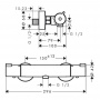 Hansgrohe Ecostat 1001 Термостат настенный для душа, на 1 источника, цвет: хром