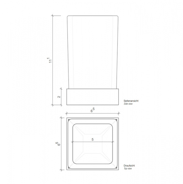 Decor Walther Corner SMG Стакан настольный, стекло сатинированное, цвет: золото