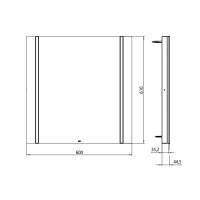 EMCO Зеркало со LED подсветкой, B60xH61см