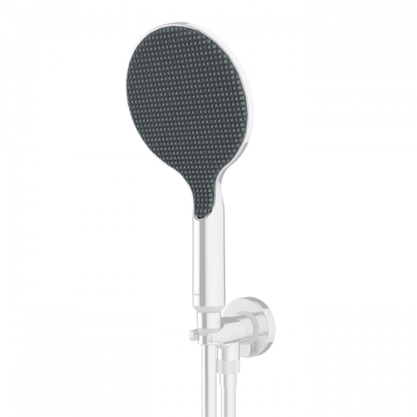 Bossini Apice Комплект для душа с держателем с подводом воды, ручным душем и шлангом 1500 мм., цвет: белый матовый