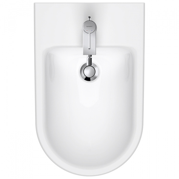 Duravit D-Neo Биде напольное 37x58х40 см, с переливом, с 1 отв., WonderGliss, цвет: белый