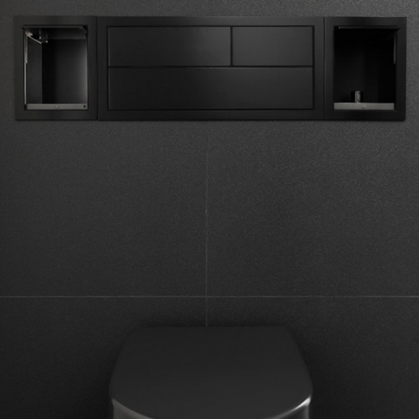 Armani Roca Island Комплект: Выдвижной гидроершик встроенный в шкафчик, шланг 1.4 м, цвет: nero