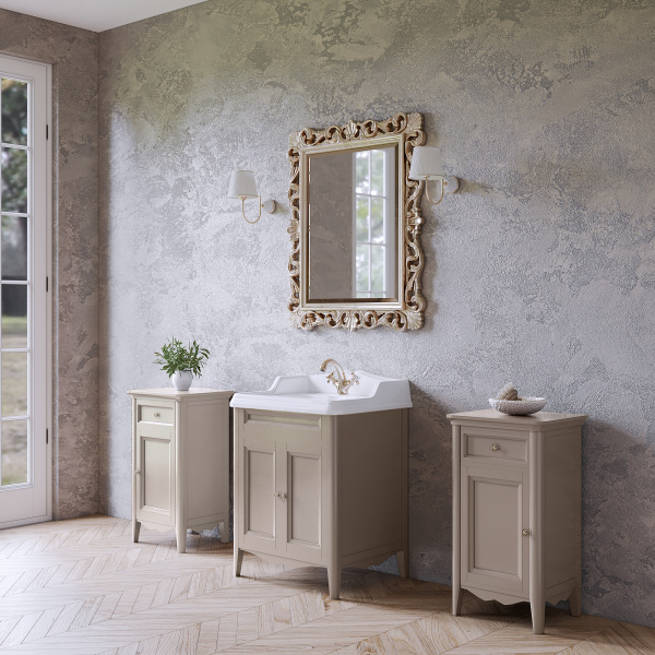 TW Veronica Nuovo комплект мебели с 2-мя дверцами, с доводчиками Blum, ручки: бронза, 68см, Цвет: tortora