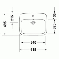 Duravit DuraStyle Раковина 61.5x49.5 см, 1 отв., цвет: белый