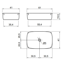 Antonio Lupi Bloom Раковина 40х60.2 см, без отв., накладная, цвет: белый
