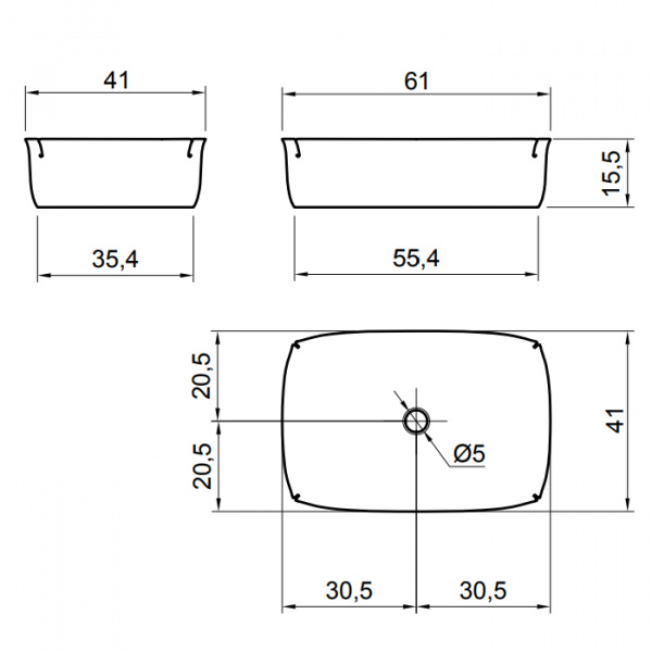 Antonio Lupi Bloom Раковина 40х60.2 см, без отв., накладная, цвет: белый