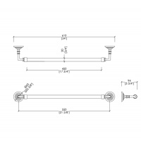 Devon&Devon Chelsea Полотенцедержатель 61см., подвесной, цвет: золото