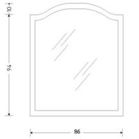 EBAN Sagomata Зеркало в раме 85х104см, цвет: pergamon