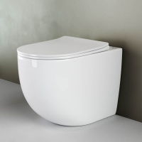 Напольный приставной унитаз Mia Rimless Ceramica Nova белый CN1810