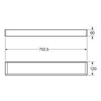Armani Roca Island Полочка из профиля/полотенцедержатель 75.2см, подвесной, цвет: brushed steel