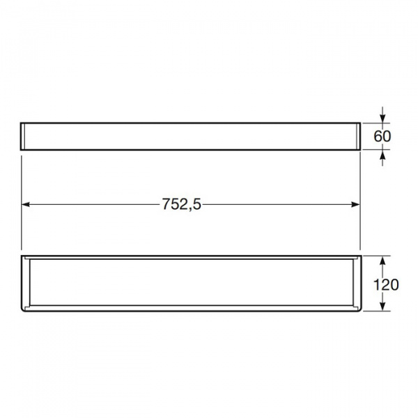 Armani Roca Island Полочка из профиля/полотенцедержатель 75.2см, подвесной, цвет: greige