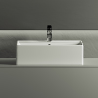 Умывальник чаша накладная прямоугольная Element 590*450*160мм Ceramica Nova белый 