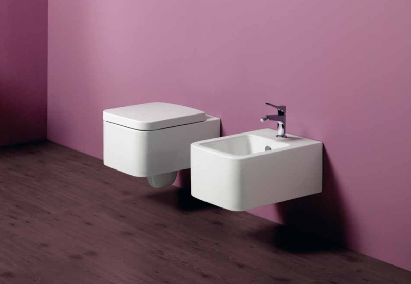 SIMAS Flow Биде подвесное 36х50см с 1отв под смеситель, цвет: белый