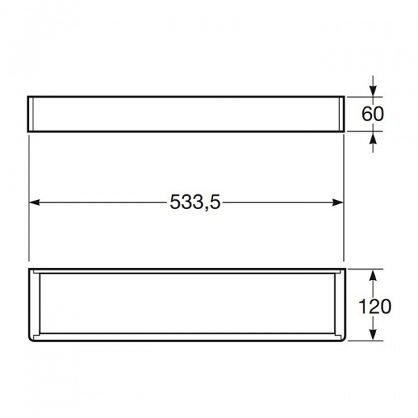 Armani Roca Island Полочка из профиля/полотенцедержатель 53.5см, подвесной, цвет: greige