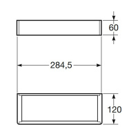 Armani Roca Island Полочка из профиля/полотенцедержатель 28.5см, подвесной, цвет: greige