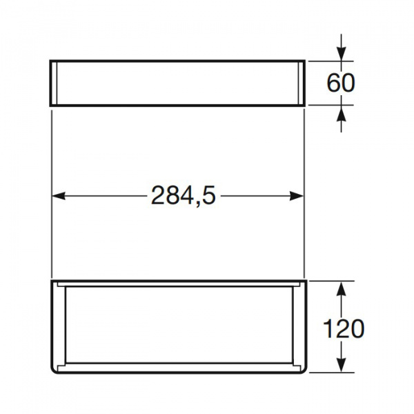 Armani Roca Island Полочка из профиля/полотенцедержатель 28,5см, подвесной, цвет: nero