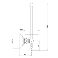 Nicolazzi Accessori Держатель т/б, подвесной, цвет: бронза