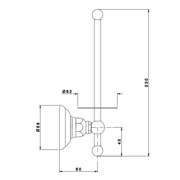 Nicolazzi Accessori Держатель т/б, подвесной, цвет: бронза