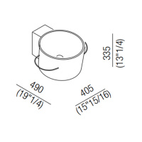 Agape Bucatini Раковина 40.5x49x33.5 см, без отв., цвет: матовый белый
