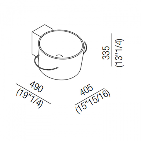 Agape Bucatini Раковина 40.5x49x33.5 см, без отв., цвет: матовый белый