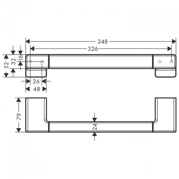 Hansgrohe AddStoris Поручень, цвет: черный матовый