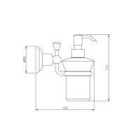 Nicolazzi Onice Дозатор для жидкого мыла, подвесной, цвет: хром/белый